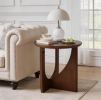 100% Solid Wood Side Table, Natural Wooden End Table,Rustic Center Table,Simple Accent Table for Living Room