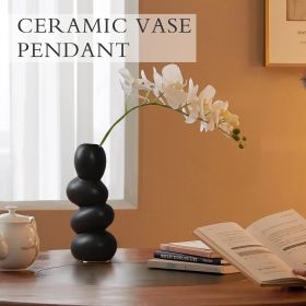 Ceramic Flower Vase for Home - Handcrafted Cobblestone Shape Vase Centerpiece for Wedding,Home Living Room, Home, Office