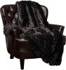 Premium Solid Faux Long Fur Throw Blanket - Soft, Fuzzy Throw Blanket - for Bed or Couch - 50" x 65' - Rose Dust