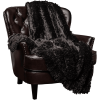 Premium Solid Faux Long Fur Throw Blanket - Soft, Fuzzy Throw Blanket - for Bed or Couch - 50" x 65' - Rose Dust