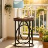 Modern round End Table Sofa Side Table with Faux Marble Top Living Room Decor Coffee Table
