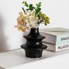 Modern Ceramic Vase Set, Small Matte Black Vases for Home , Minimalist Vase for Entryway, Living Room Decoration, Table Centerpieces