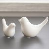 Small White Birds Statues Home Modern Style Decorative Ornaments for Living Room , Bedroom, Office Desktop, Cabinets (2Pcs White Birds)