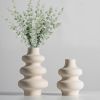 Ceramic Vases Set 2, Modern Home Decor,Off White Round Vases,Modern Dried Flower Vases