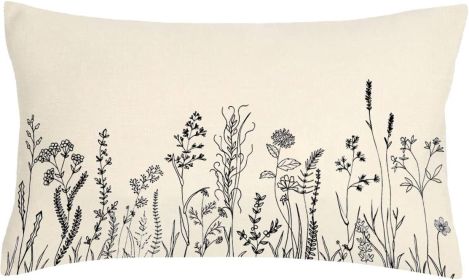 Farmhouse Pillow Covers 12x20 Inch Wild Flower Lumbar Throw Pillow Covers Home Decorative Pillows Spring Summer Decorations Cushion Case for Couch Sof