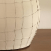 Leianna Handmade Off White Large Terracotta Vase with Wireframe Contemporary Design, Handmade-11.5X11.5X15.5"