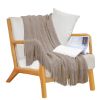Coffee Diamond Pattern Knitted Throw Blanket with Tassels – Warm, Cozy Woven Cover for Bed, Sofa, Couch, or Home Décor