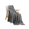 Grey Throw Blanket – Warm and Cozy Fleece Comforter for Sofa, Bed, Living Room, or Home Décor, Soft Decorative Blanket