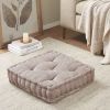 Poly Chenille Square Floor Pillow Cushion Blush 20x20"