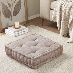 Poly Chenille Square Floor Pillow Cushion Blush 20x20"