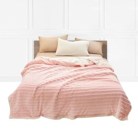 Pink Fleece Throw Blanket – Soft and Cozy Sofa and Bed Comforter, Warm Decorative Blanket for Living Room, Bedroom, Couch, or Nap Use
