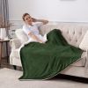Sherpa Fleece Throw Blanket, Double-Sided Super Soft Luxurious Plush Blanket Throw Size, Olive Green, 50x60 inches