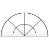 Wall Mirror Black 39.4"x19.7" Arch Iron