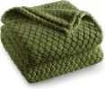 Fleece Throw Blanket for Couch and Bed,Extra Soft Warm Decorative Fuzzy Throws for Women,Lightweight Cozy Blankets Size 50x60 Inches, Olive Green