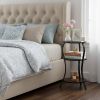 Vintage Small Round Side Table, 3-Tier Slim Waist Circular End Table with Storage Shelf, Compact Tea Sofa Side Table