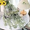 1Pcs Fake Plants Hanging Artificial Potted Faux Eucalyptus Plants for Modern Boho Farmhouse Bathroom Office Desk Wall