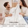 GentleSoft White Fleece Throw Blanket for Couch Cozy Blanket for Women & Teens, 50 x 60 Inches