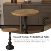 Wooden End Tables Retro Side Table French Country Accent Coffee Side Table Modern Small Round Tea Table Pedestal Side End Table for Living Room Househ