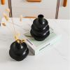 Modern Ceramic Vase Set, Small Matte Black Vases for Home , Minimalist Vase for Entryway, Living Room Decoration, Table Centerpieces