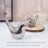 Silver Birds Statues Home Modern Style Decorative Ornaments for Silver Table Living Room, Bedroom, Office Desktop