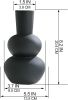 Modern Ceramic Vase, Matte Black Boho Vase, Minimalist Pampas Clay Vases for Wedding Dinner Living Room Office Bedroom, Table Centerpieces