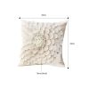 17.7in Sunflower Pillow Cover – Cotton Linen Cushion Case, Decorative Throw Pillow Cover