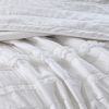 4 Piece Reversible Ruffle Quilt Set with Throw Pillow