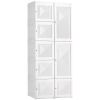 Portable Wardrobe Closet, Folding Bedroom Armoire, Clothes Hanging Storage Rack, Hanging Rod, Magnet Doors, White