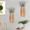 Wooden Wall Vase Decor Set, Modern Farmhouse and Boho Wall Accent for Entryway, Hallway, Bathroom, Living Room and Dining Room, 2 Piece Set