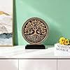 Abstract Circular Tree of Life Decorative Sculpture, Black and Gold Home Decor, Modern Art Home Accent Suitable for Office Shelves, Coffee Tables