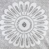 Cotton Embroidered Decorative Square Pillow Grey 20x20"
