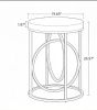 Modern round End Table Sofa Side Table with Faux Marble Top Living Room Decor Coffee Table