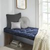 Poly Chenille Square Floor Pillow Cushion Navy 20x20"