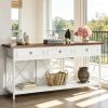 3-Drawer Console Table Sofa Foyer Table with Storage Shelf 70.8 Inch Modern Living Room Decor Hallway Furniture
