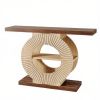 Farmhouse Style Console Table with Adjustable Footpads for Bedroom