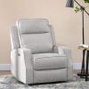 Electric Power Recliner, Wall Hugger Armchair with USB Charging Station, Sofa Recliner with Linen Upholstered Seat and Retractable Footrest, Gray