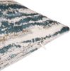 Pack of 2 Nordic Style Decorative Throw Pillow Covers for Sofa Bed Card Chair Geometric Cushion Cases Jacquard Chenille (Teal Stripes, 18 X 18 Inches)