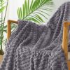 Fleece Throw Blanket for Couch, Extra Large Fuzzy Dark Grey Bed Blankets, Soft Cozy Plush Sofa Throws for All Seasons, 50x70 Inches