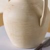 Ceramic Handled Distressed Vase, 8.75", Taupe