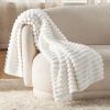 GentleSoft White Fleece Throw Blanket for Couch Cozy Blanket for Women & Teens, 50 x 60 Inches
