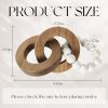 Wood Chain Link Decor, Minimalist Handmade Carved Knot DÃ©cor Accents for Shelf Coffee Table, Natural Boho Farmhouse Rustic Home Decor