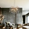 Modern Tree Branch Crystal Chandelier Luxury Gold Crystal Pendant Lighting 23.6" Contemporary 6-Light Chandeliers for Dining Room Kitchen Bedroom Livi