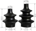 Modern Ceramic Vase Set, Small Matte Black Vases for Home , Minimalist Vase for Entryway, Living Room Decoration, Table Centerpieces