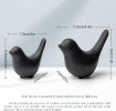 Small Birds Statues Home Modern Style Decorative Ornaments for Living Room Bedroom, Office Desktop, Cabinets (Black 2Pcs Birds)