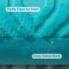 Summer Throw Pillow Covers 18x18 Inch Set of 2, Soft Plush Faux Wool Turquoise Solid Couch Pillow Covers