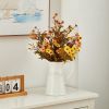White Ceramic Pitcher Vase, Flower Pitcher,Farmhouse vase for Home Décor, 8.5inch Jug Vase.