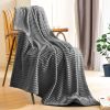 Grey Throw Blanket – Warm and Cozy Fleece Comforter for Sofa, Bed, Living Room, or Home Décor, Soft Decorative Blanket