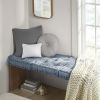 Poly Chenille Square Floor Pillow Cushion Aqua 20x20"