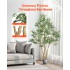 6FT Artificial Olive Tree with Black Pot, Tall Fake Tree with Natural Wood Trunk & Realistic Green Leaves and Fruits, Indoor Faux Plant for Home
