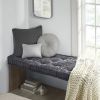 Poly Chenille Square Floor Pillow Cushion Charcoal 20x20"